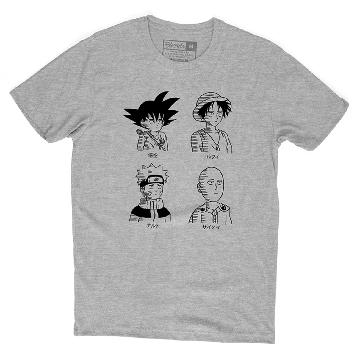 Saitama Goku Luffy Naruto One Punch Man OK T-Shirt - Anime Hub Kenya